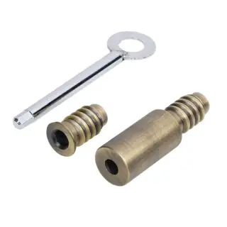 EDWIN Sliding Sash Range - ED33 Detachable Round Sash Stop&comma; Solid Brass with an Antique Brass Finish &lpar;ED33-ABU&rpar;