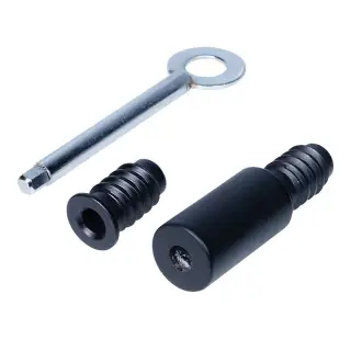 EDWIN Sliding Sash Range - ED33 Detachable Round Sash Stop&comma; Solid Brass with a Matt Black Finish &lpar;ED33-MBK&rpar;