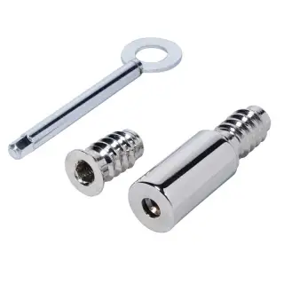 EDWIN Sliding Sash Range - ED33 Detachable Round Sash Stop&comma; Solid Brass with a Polished Nickel Finish &lpar;ED33-PNK&rpar;