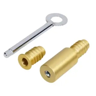 EDWIN Sliding Sash Range - ED33 Detachable Round Sash Stop&comma; Solid Brass with a Satin Brass Finish &lpar;ED33-SB&rpar;