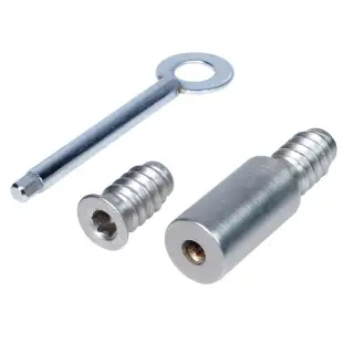 EDWIN Sliding Sash Range - ED33 Detachable Round Sash Stop&comma; Solid Brass with a Satin Nickel Finish &lpar;ED33-SNK&rpar;