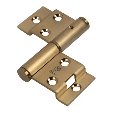 Click Here To Enlarge This Photo Of BLU Performance Tritus Flush Lift Off Butt Hinge &lpar;Left Hand&rpar; 77&period;2 x 45&period;8 x 2&period;5mm&comma; 316 Stainless Steel in a PVD Satin Brass Finish Finish &lpar;FH70-LH-PSB&rpar;