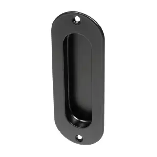 BLU Performance Radiused End Flush Door Pull&comma; 40 x 120mm &lpar;Screw Fix&rpar; 316 Stainless Steel in a Matt Black Lacquer Finish &lpar;FP120-MBL&rpar;