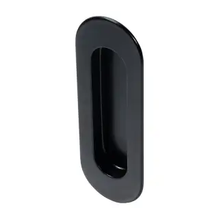 BLU Performance Radiused End Flush Door Pull&comma; 40 x 120mm Glue Fix&rpar; 316 Stainless Steel in a Matt Black Lacquer Finish &lpar;FP150-MBL&rpar;