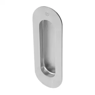 BLU Performance Radiused End Flush Door Pull&comma; 40 x 120mm &lpar;Glue Fix&rpar; 316 Satin Stainless Steel &lpar;FP150-SSS&rpar;