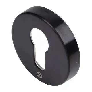 BLU Performance Round Euro Profile Escutcheon&comma; 55 x 10&period;5mm&comma; 316 Stainless Steel in a Matt Black Lacquered Finish &lpar;KM055B-MBL&rpar;