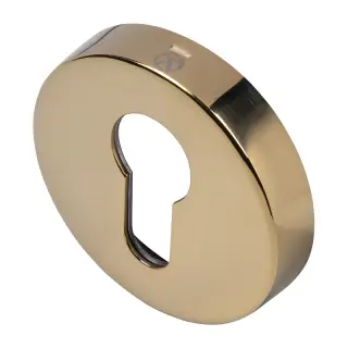 BLU Performance Round Euro Profile Escutcheon&comma; 55 x 10&period;5mm&comma; 316 Stainless Steel in a PVD Polished Brass Finish &lpar;KM055B-PPB&rpar;