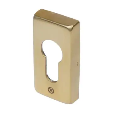 Click Here To Enlarge This Photo Of BLU Performance Rectangular Euro Profile Escutcheon&comma; 316 Stainless Steel in a PVD Satin Brass Finish &lpar;KM080-PSB&rpar;