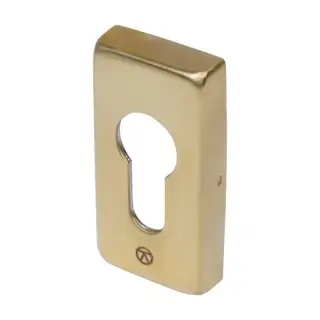 BLU Performance Rectangular Euro Profile Escutcheon&comma; 316 Stainless Steel in a PVD Satin Brass Finish &lpar;KM080-PSB&rpar;