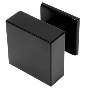 Click Here To Enlarge This Photo Of BLU Performance 63mm Square Secret Fix Centre Door Knob&comma; 316 Stainless Steel in a Matt Black Lacquer Finish &lpar;KM126-SF-MBL&rpar;