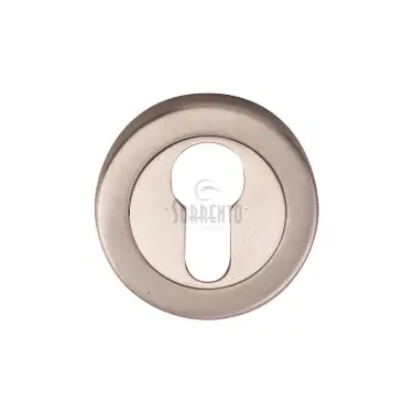 Click Here To Enlarge This Photo Of SC-0192-SNZ M&period;Marcus Sorrento Euro Profile Cylinder Escutcheon Satin Nickel on Zinc finish