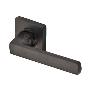 SC-4062-MBZ M&period;Marcus Sorrento Door Handle Lever Latch on Square Rose Axis Design Matt Bronze on Zinc finish