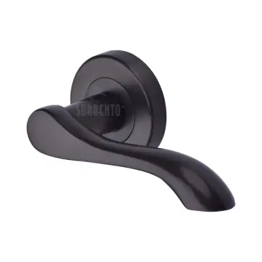 Click Here To Enlarge This Photo Of SC-7352-MBZ M&period;Marcus Sorrento Door Handle Lever Latch on Round Rose Aurora Design Matt Bronze on Zinc finish