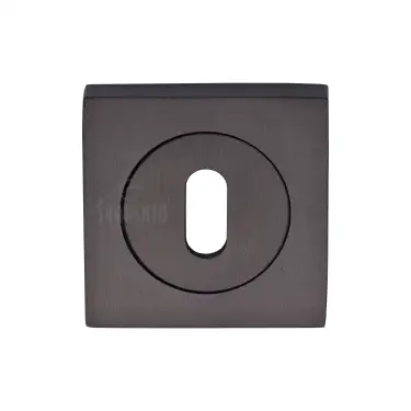 Click Here To Enlarge This Photo Of SC-SQ0191-MBZ M&period;Marcus Sorrento Keyhole Square Escutcheon Matt Bronze on Zinc finish