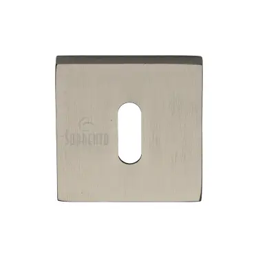 Click Here To Enlarge This Photo Of SC-SQ5002-SNZ M&period;Marcus Sorrento Concealed Square Keyhole Escutcheon Satin Nickel on Zinc finish
