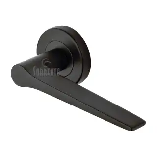 SC-3059-BLK M&period;Marcus Sorrento Door Handle Lever Latch on Round Rose Neo Design Matt Black finish