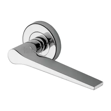 Click Here To Enlarge This Photo Of SC-3059-PC M&period;Marcus Sorrento Door Handle Lever Latch on Round Rose Neo Design Polished Chrome finish