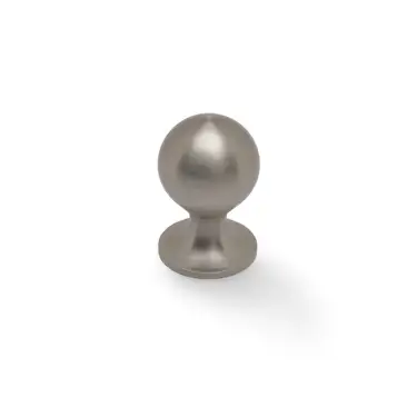 Click Here To Enlarge This Photo Of AW844-25-SN - Alexander & Wilks Plain Caesar Cupboard Knob on Round Rose 25mm - Satin Nickel