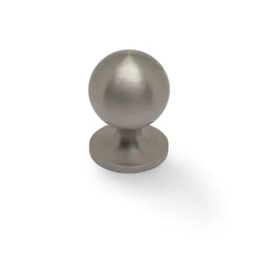 Click Here To Enlarge This Photo Of AW844-32-SN - Alexander & Wilks Plain Caesar Cupboard Knob on Round Rose 32mm - Satin Nickel