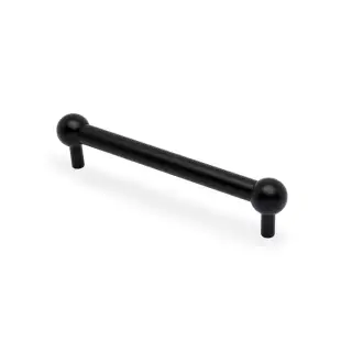 AW856-160-BL - Alexander & Wilks Plain Caesar Cabinet Pull 160mm c&sol;c - Black