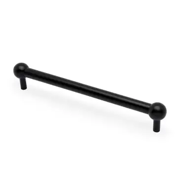Click Here To Enlarge This Photo Of AW856-224-BL - Alexander & Wilks Plain Caesar Cabinet Pull 224mm c&sol;c - Black
