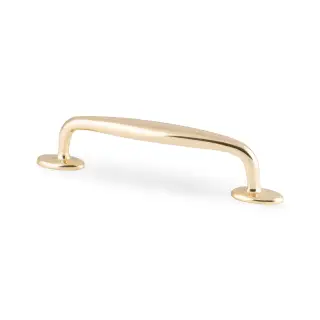 AW861-128-PBL - Alexander & Wilks Ashbury Cabinet Pull 128mm c&sol;c - Polished Brass Lacquered