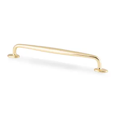 Click Here To Enlarge This Photo Of AW861-224-PBL - Alexander & Wilks Ashbury Cabinet Pull 224mm c&sol;c - Polished Brass Lacquered