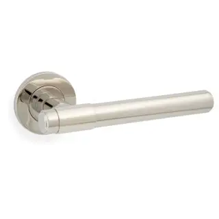 AW241PNPVD - Alexander & Wilks Plain Kingston Lever on Round Rose - Polished Nickel PVD