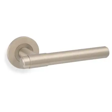 Click Here To Enlarge This Photo Of AW241SNPVD - Alexander & Wilks Plain Kingston Lever on Round Rose - Satin Nickel PVD