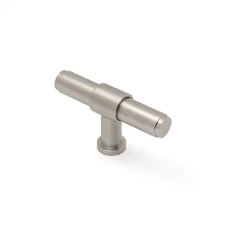 AW838P-80-SNPVD - Alexander & Wilks Kingston Plain T-Bar Cupboard Knob 80mm - Satin Nickel PVD