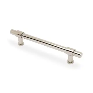 AW839P-160-PNPVD - Alexander & Wilks Kingston Plain Pull Handle 160mm c&sol;c - Polished Nickel PVD