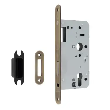 Click Here To Enlarge This Photo Of DLX0060EPAB&sol;R - Carlisle Brass Eurospec DIN Euro Deadlock 60mm Backset &lpar;Radius Forend&rpar; - Antique Brass