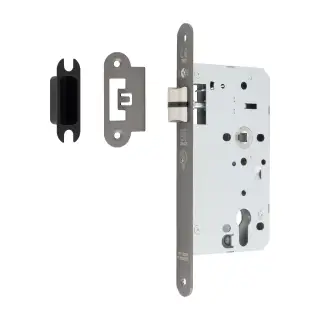 DLX0060LMBRZ&sol;R - Carlisle Brass Eurospec DIN Latch 60mm Backset &lpar;Radius Forend&rpar; - Matt Bronze
