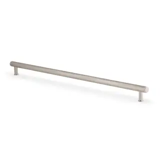 AW809-448-PN - Alexander & Wilks Crispin Knurled T-Bar Cupboard Pull Handle - Polished Nickel - 448mm Centres