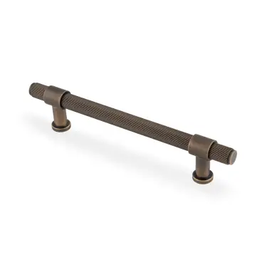 Click Here To Enlarge This Photo Of AW839R-160-AB - Alexander & Wilks Kingston Reeded Pull Handle 160mm c&sol;c - Antique Brass
