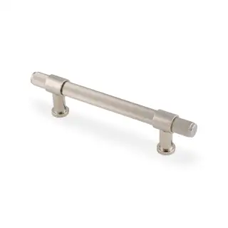 AW839R-128-PNPVD - Alexander & Wilks Kingston Reeded Pull Handle 128mm c&sol;c - Polished Nickel PVD