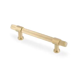 AW839R-128-SBPVD - Alexander & Wilks Kingston Reeded Pull Handle 128mm c&sol;c - Satin Brass PVD