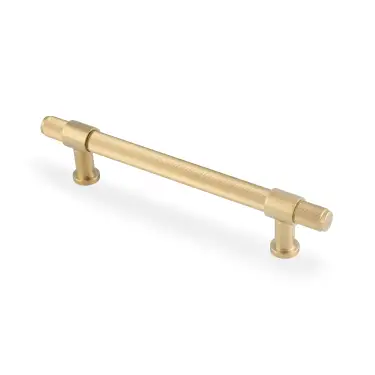 Click Here To Enlarge This Photo Of AW839R-160-SBPVD - Alexander & Wilks Kingston Reeded Pull Handle 160mm c&sol;c - Satin Brass PVD