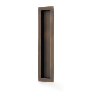 Click Here To Enlarge This Photo Of AW911-200-AB - Alexander & Wilks 200mm x 45mm Rectangular Flush Pull - Antique Brass