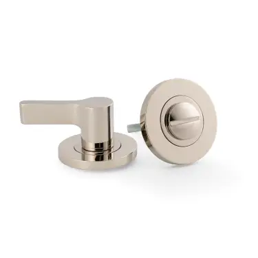 Click Here To Enlarge This Photo Of AW798PNPVD - Alexander & Wilks Disabled Thumbturn and Emergency Release on 50mm x 6mm Rose - Polished Nickel PVD