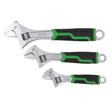 Click Here To Enlarge This Photo Of ADSW003 Rika 3-Piece Adjustable Spanner Set with Soft Grip Handles