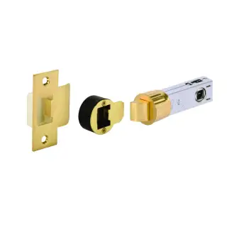 H1302SB - Hunta Satin Brass 76mm Bullet Latch