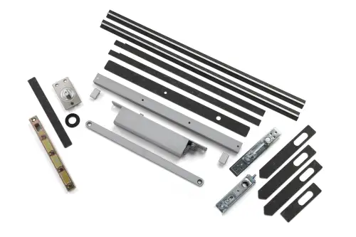 Click Here To Enlarge This Photo Of ITS&period;11204&period;DAX&period;FLFR&period;SE - Rutland Size 2-4 Double Action Concealed Cam Action Door Closer inc Pivots and Intumescent &lpar;FD30&sol;60 Certified&rpar; - Silver