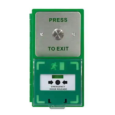 Click Here To Enlarge This Photo Of L33961 - ICS Dual Unit MCP110 Call Point With 19mm Stainless Steel Exit Button &lpar;Vertical&rpar; DBB-H-02-110-V
