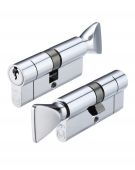 V10EP64CTPCE - Zoo Hardware Vier V10 Euro Profile Cylinder & Turn 64mm (32/32T) Polished Chrome