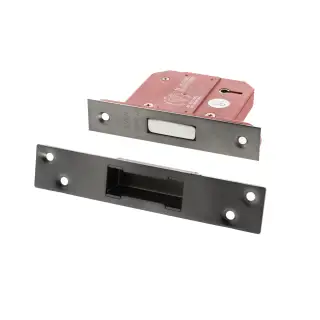 Atlantic - ALKDEAD5LK3MBN British Standard 5 Lever Key Deadlock 3" - Matt Gun Metal