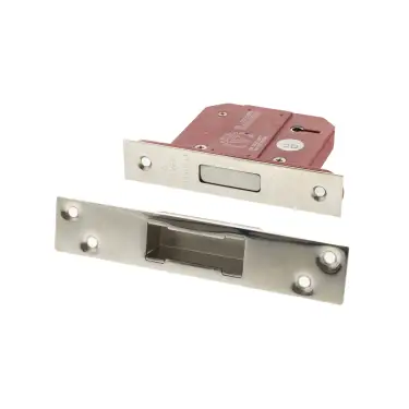 Click Here To Enlarge This Photo Of Atlantic - ALKDEAD5LK3PN British Standard 5 Lever Key Deadlock 3" - Polished Nickel