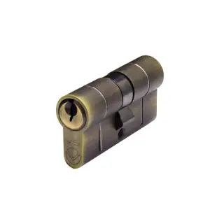 V5EP80DABKTD Zoo Hardware Vier 5 Euro Profile 80mm Double Cylinder Keyed to Differ - Antique Brass Finish