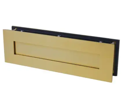 Click Here To Enlarge This Photo Of BLU Performance Classic Sleeved Letter Plate&comma; 330 x 100mm&comma; Up to 68mm Door Thickness&comma; 316 Stainless Steel in a PVD Satin Brass Finish &lpar;LP430-PSB&rpar;