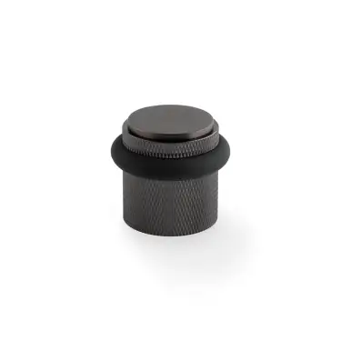 Click Here To Enlarge This Photo Of AW639KDBZPVD - Alexander & Wilks Brunel Knurled Floor Mounted Door Stop - Dark Bronze PVD